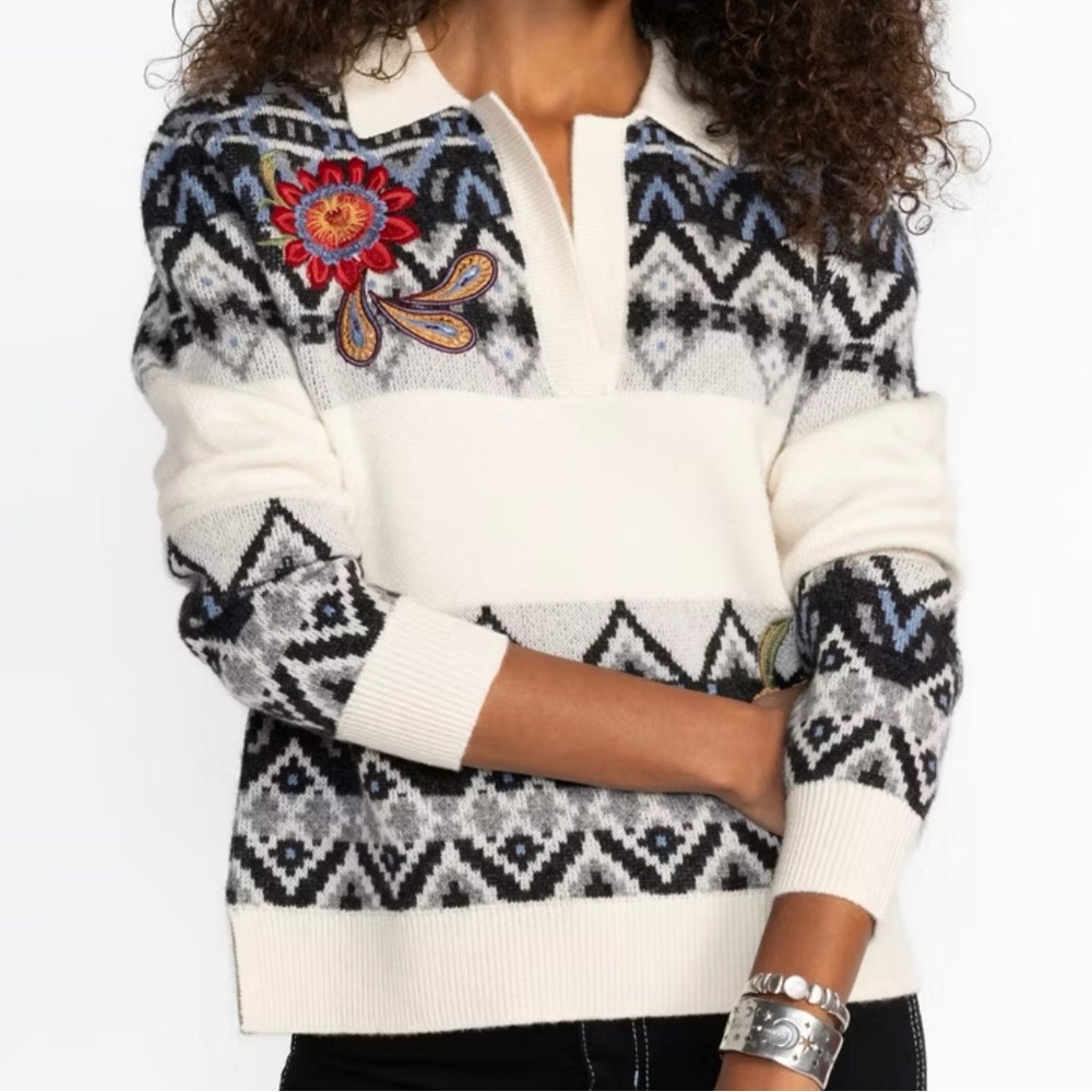 Johnny Was Embroidered Patterned Sweater - Picture 6 of 7